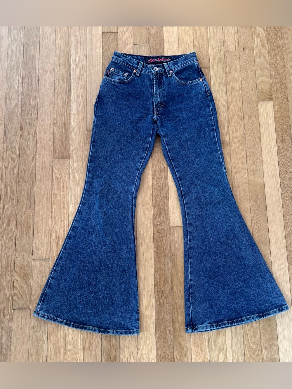 Vintage JNCO Ultra Wide Flare Jeans Womens Size 1 Mid Rise USA Made S1066 Y2K